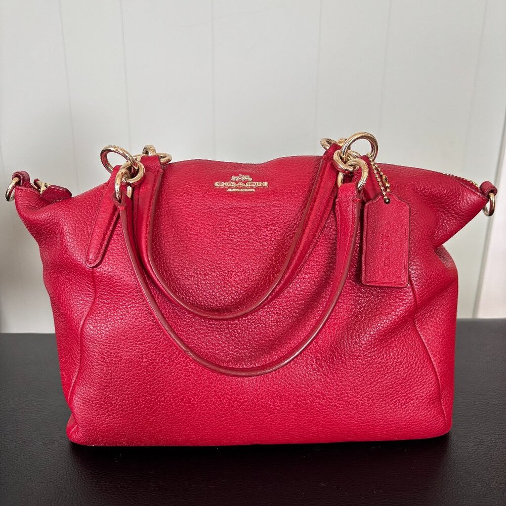 Coach- Red Small Kelsey Satchel